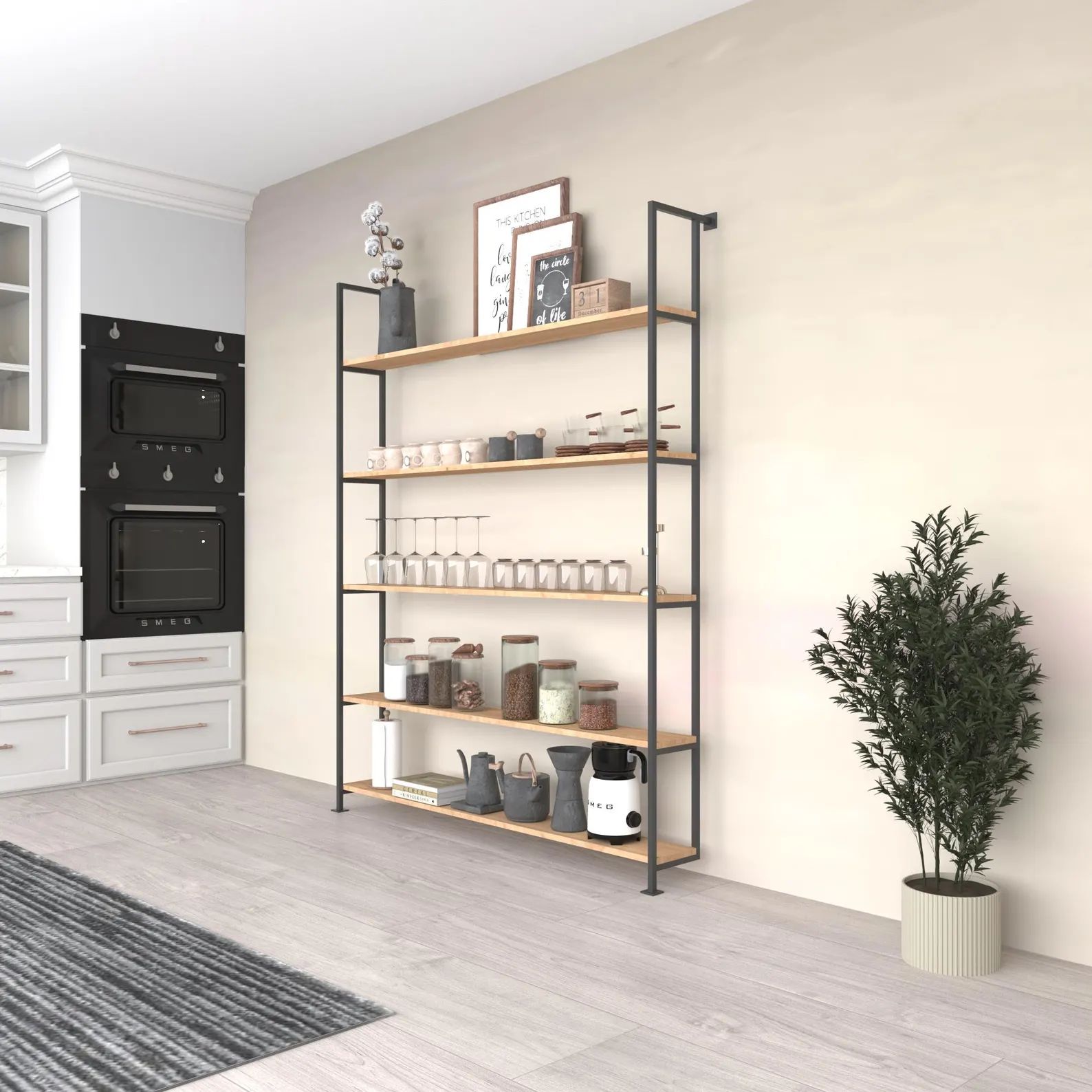 Bina Kitchen Wall Shelf